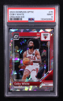 Coby White 2024-25 Panini Donruss Optic Cracked Ice #76 #03/25 (PSA 9) at PristineAuction.com