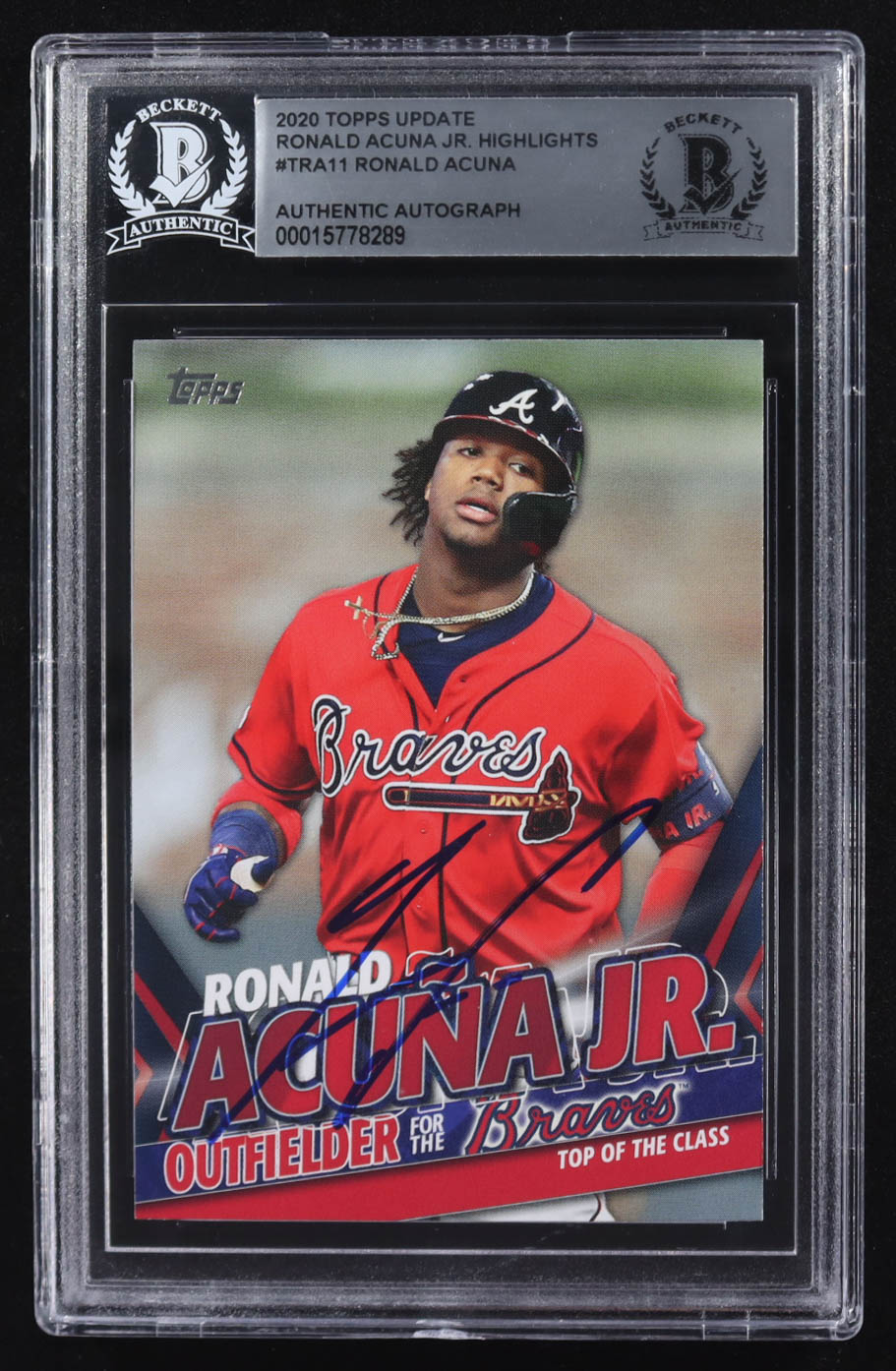 Ronald Acuna Jr. Signed 2020 Topps Update Ronald Acuna Jr. Highlights #TRA11 (BGS | Auto Grade Authentic) at PristineAuction.com Ronald Acuna Jr. Signed 2020 Topps Update Ronald Acuna Jr. Highlights #TRA11 (BGS | Auto Grade Authentic) at PristineAuction.com