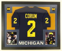 Blake Corum Signed Custom Framed Jersey Display (Beckett) at PristineAuction.com