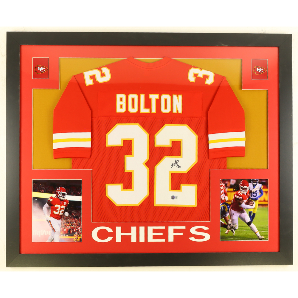 Nick Bolton Signed Custom Framed Jersey Display (Beckett) at PristineAuction.com