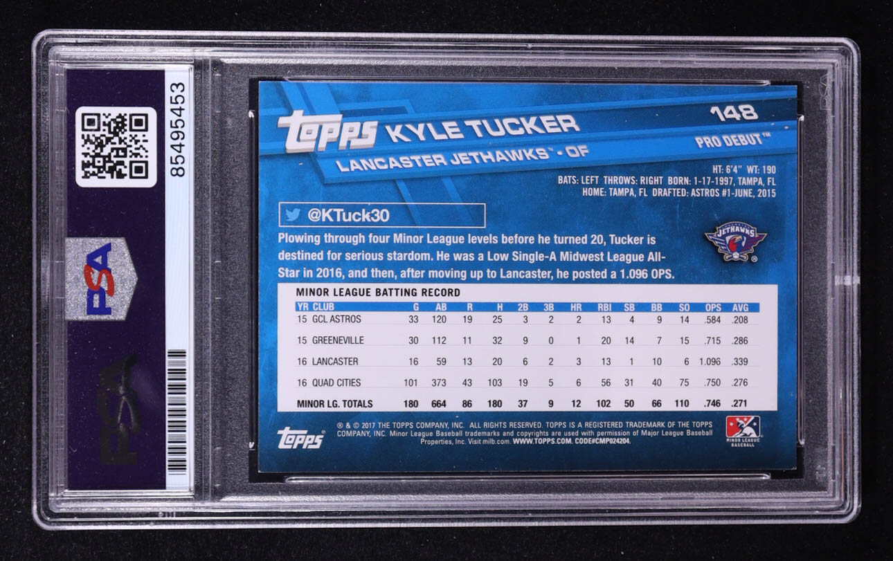 Kyle Tucker Signed 2017 Topps Pro Debut #148 RC (PSA) at PristineAuction.com Kyle Tucker Signed 2017 Topps Pro Debut #148 RC (PSA) at PristineAuction.com