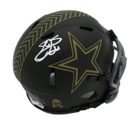 Emmitt Smith Signed Cowboys Salute to Service Alternate Speed Mini Helmet (Beckett) at PristineAuction.com