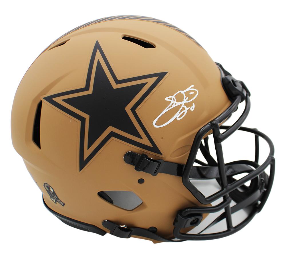 Emmitt Smith Signed Cowboys Full-Size Authentic On-Field Salute to Service Alternate Speed Helmet (Beckett) at PristineAuction.com Emmitt Smith Signed Cowboys Full-Size Authentic On-Field Salute to Service Alternate Speed Helmet (Beckett) at PristineAuction.com