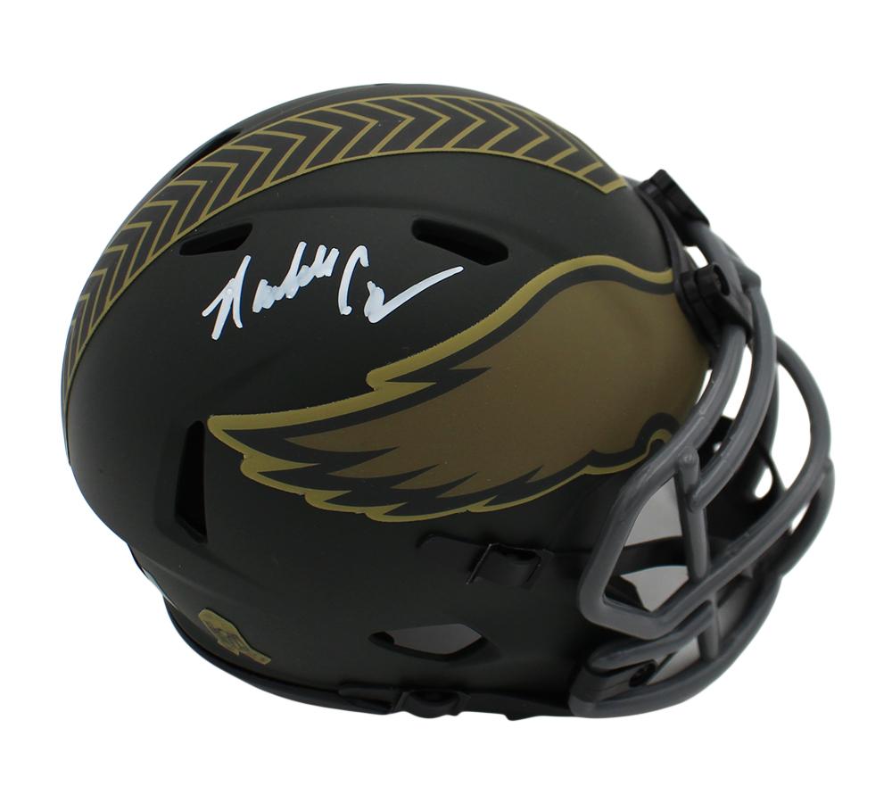 Randall Cunningham Signed Eagles Salute to Service Alternate Speed Mini Helmet (Beckett) at PristineAuction.com Randall Cunningham Signed Eagles Salute to Service Alternate Speed Mini Helmet (Beckett) at PristineAuction.com