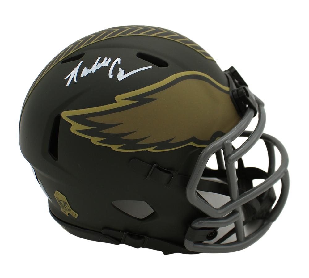 Randall Cunningham Signed Eagles Salute to Service Alternate Speed Mini Helmet (Beckett) at PristineAuction.com Randall Cunningham Signed Eagles Salute to Service Alternate Speed Mini Helmet (Beckett) at PristineAuction.com