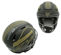 Josh Allen Signed Bills Full-Size Authentic On-Field Salute to Service Alternate Speedflex Helmet (Beckett) at PristineAuction.com