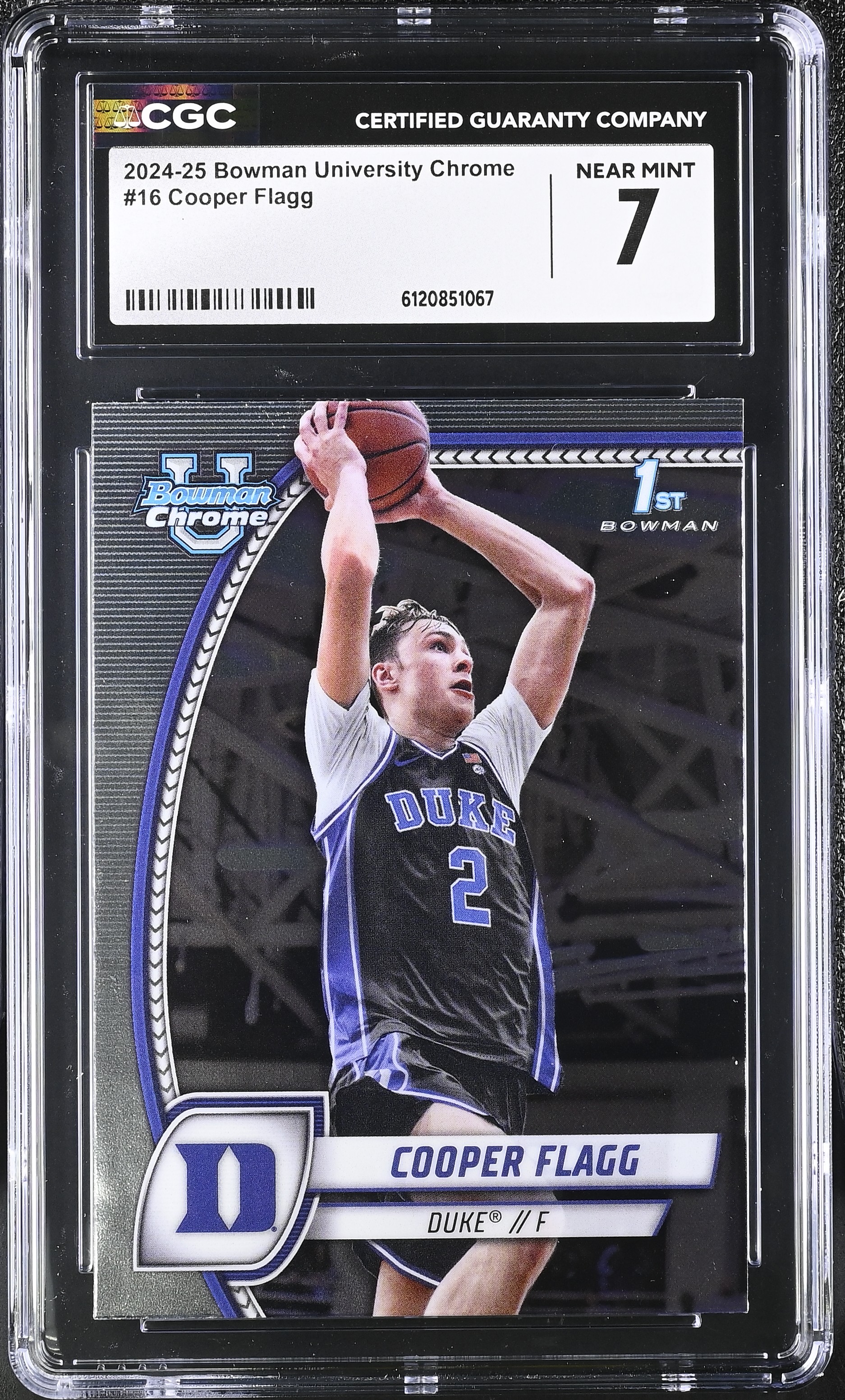 Cooper Flagg 2024-25 Bowman Chrome University #16 RC (CGC 7) at PristineAuction.com Cooper Flagg 2024-25 Bowman Chrome University #16 RC (CGC 7) at PristineAuction.com