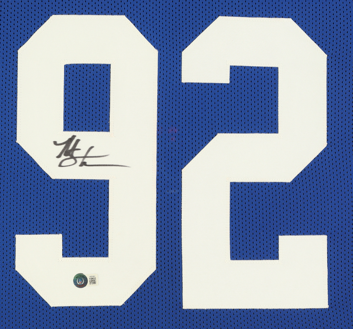 Michael Strahan Signed Custom Framed Jersey Display (Beckett) at PristineAuction.com Michael Strahan Signed Custom Framed Jersey Display (Beckett) at PristineAuction.com