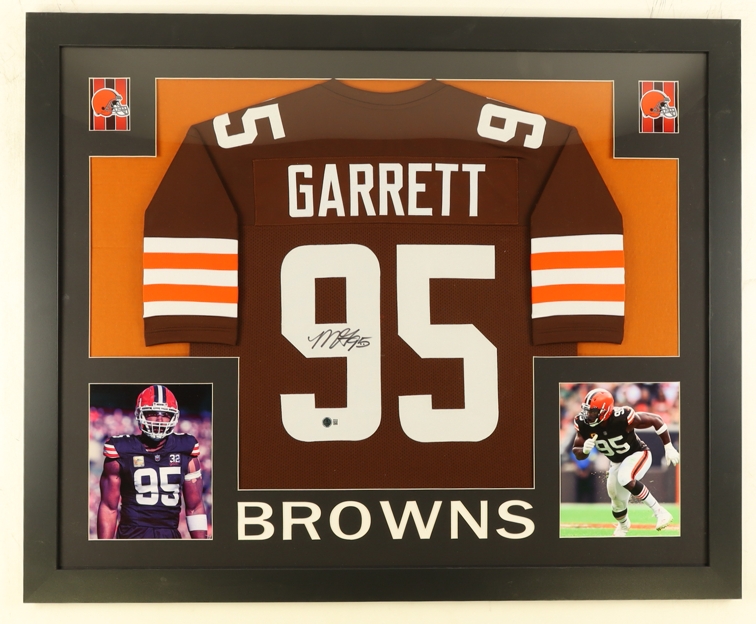 Myles Garrett Signed Custom Framed Jersey Display (Beckett) at PristineAuction.com Myles Garrett Signed Custom Framed Jersey Display (Beckett) at PristineAuction.com