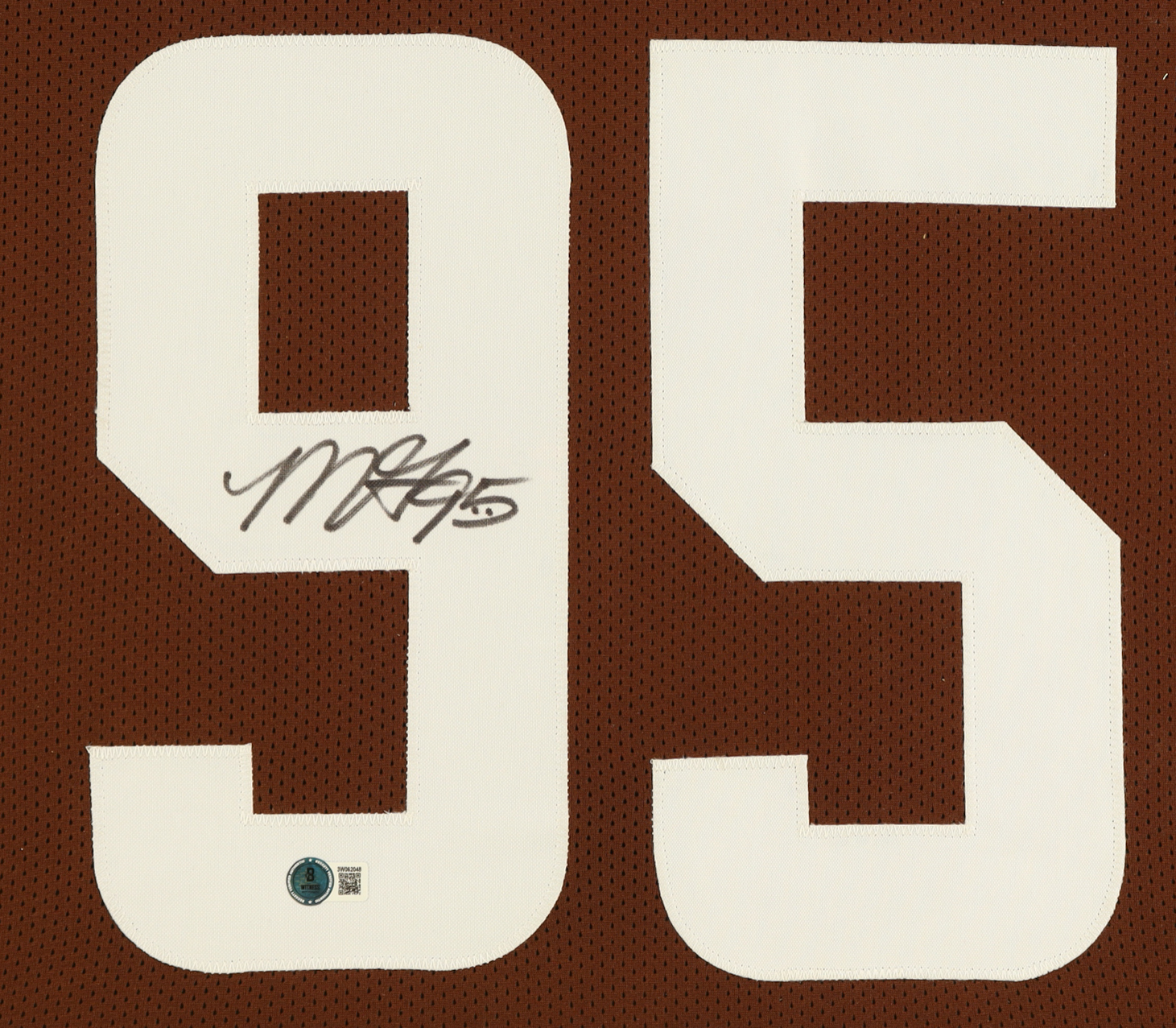 Myles Garrett Signed Custom Framed Jersey Display (Beckett) at PristineAuction.com Myles Garrett Signed Custom Framed Jersey Display (Beckett) at PristineAuction.com