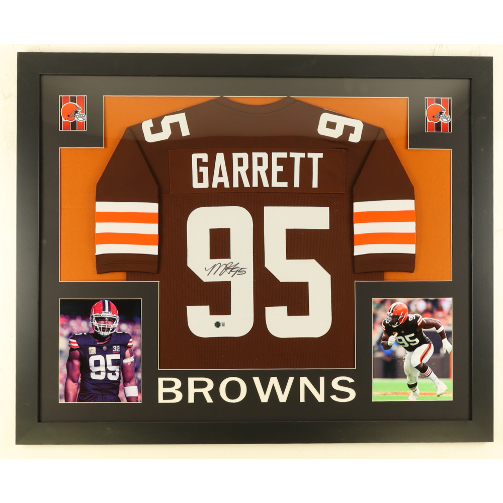Myles Garrett Signed Custom Framed Jersey Display (Beckett) at PristineAuction.com