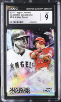 Mike Trout 2018 Topps Chrome Superstar Sensations Refractors #SS6 (CGC 9) at PristineAuction.com