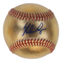 Nolan Ryan Signed Gold Leather OML Baseball (PSA) at PristineAuction.com