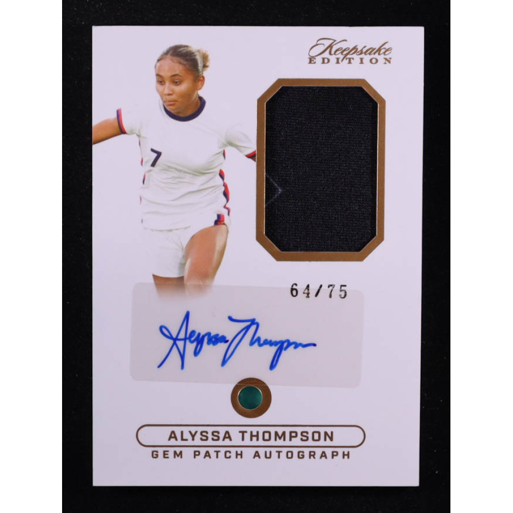Alyssa Thompson 2024 Keepsake Edition Gem Patch Autograph #25 #64/75 at PristineAuction.com
