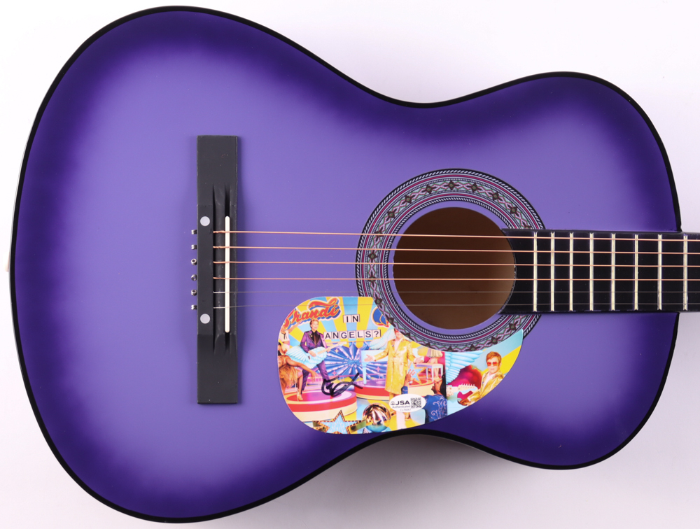 Elton John Guitar with Signed Custom Insert Pickguard (JSA) at PristineAuction.com Elton John Guitar with Signed Custom Insert Pickguard (JSA) at PristineAuction.com