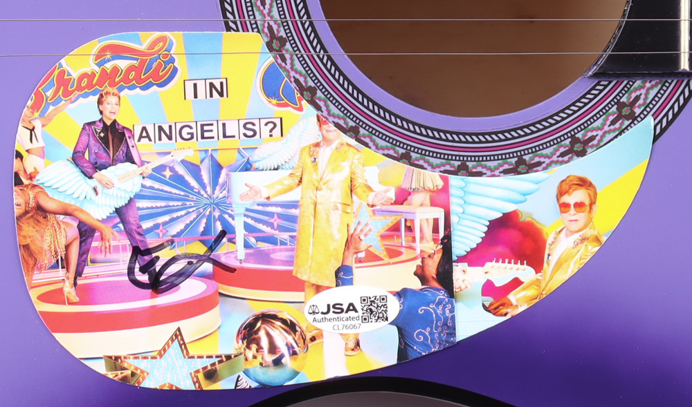 Elton John Guitar with Signed Custom Insert Pickguard (JSA) at PristineAuction.com Elton John Guitar with Signed Custom Insert Pickguard (JSA) at PristineAuction.com