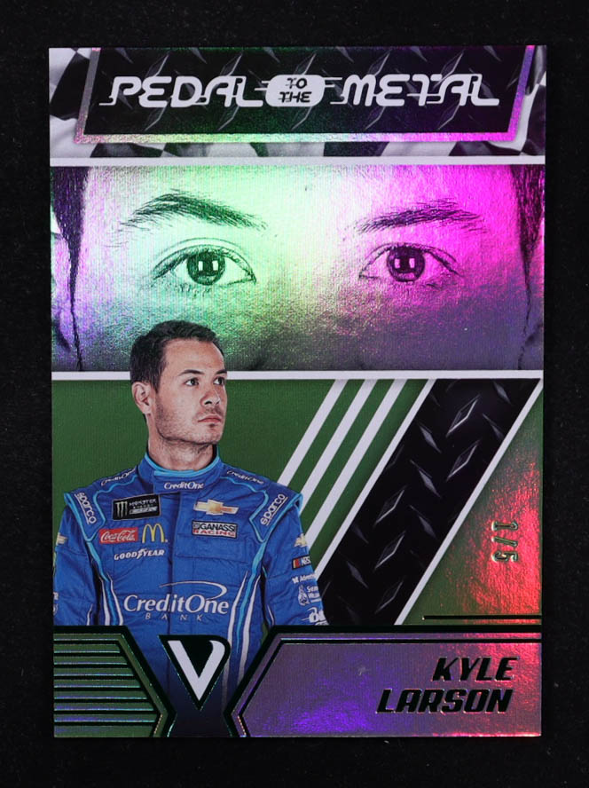 Kyle Larson 2019 Panini Victory Lane Pedal to the Metal Green #17 #1/5 at PristineAuction.com Kyle Larson 2019 Panini Victory Lane Pedal to the Metal Green #17 #1/5 at PristineAuction.com
