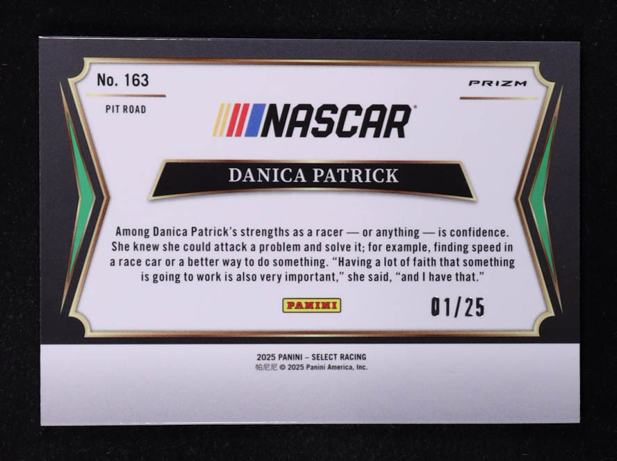 Danica Patrick 2025 Select Prizms Tie Dye #163 #1/25 at PristineAuction.com Danica Patrick 2025 Select Prizms Tie Dye #163 #1/25 at PristineAuction.com
