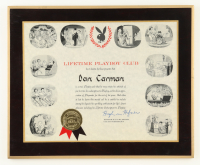 Hugh Hefner Signed Lifetime Playboy Club Plaque (Beckett) at PristineAuction.com