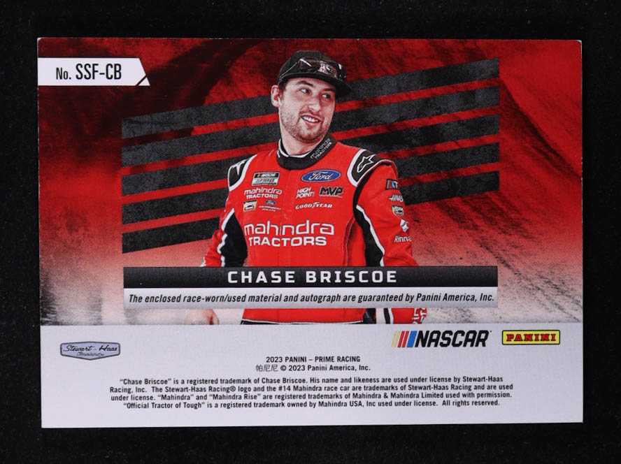 Chase Briscoe 2023 Panini Prime Souvenir Signatures Tires #10 #23/25 at PristineAuction.com Chase Briscoe 2023 Panini Prime Souvenir Signatures Tires #10 #23/25 at PristineAuction.com