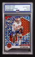 Joe Montana Signed 2021 Panini Mosaic Mosaic Reactive Blue #291 MVP (PSA) at PristineAuction.com