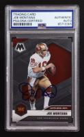 Joe Montana Signed 2021 Panini Mosaic Mosaic #291 MVP (PSA) at PristineAuction.com