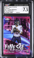Caleb Williams 2024 Topps Chrome Finesse Pink Refractor #F1 RC (CGC 7.5) at PristineAuction.com