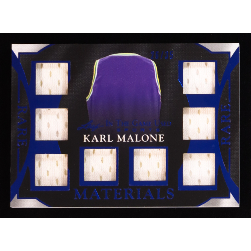 Karl Malone 2025 Leaf ITG Used Sports Rare Materials Spectrum Blue #RM10 #26/35 at PristineAuction.com