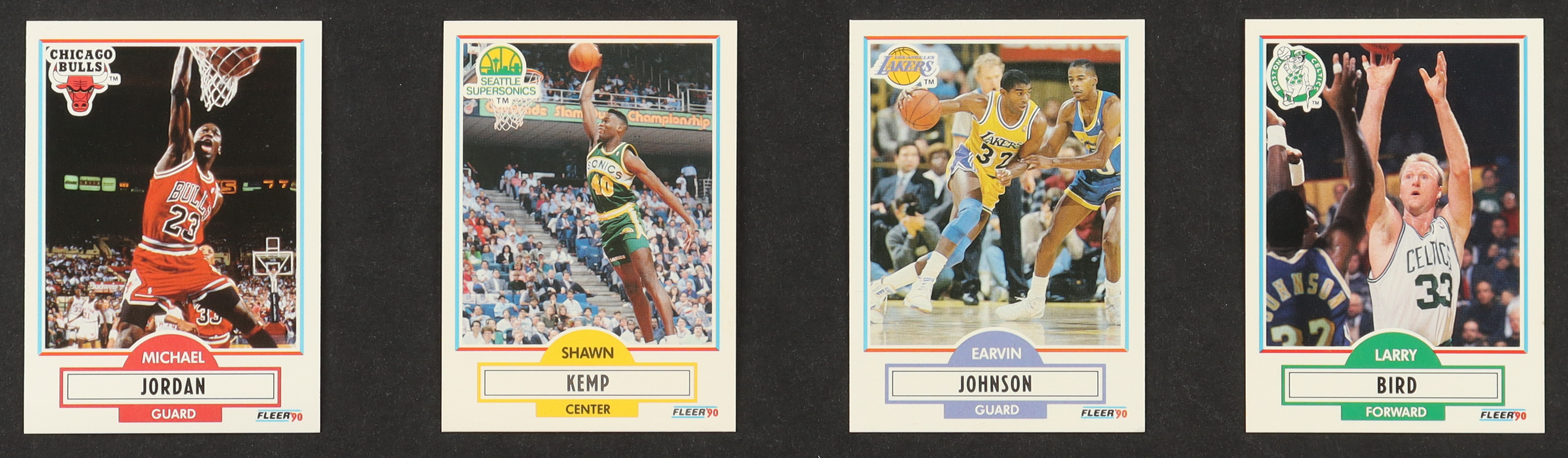 1990-1991 Fleer Basketball Complete Set of (198) Cards Including Michael Jordan #26, Earvin Johnson Jr. #93, Larry Bird #8, Shawn Kemp #178 at PristineAuction.com 1990-1991 Fleer Basketball Complete Set of (198) Cards Including Michael Jordan #26, Earvin Johnson Jr. #93, Larry Bird #8, Shawn Kemp #178 at PristineAuction.com