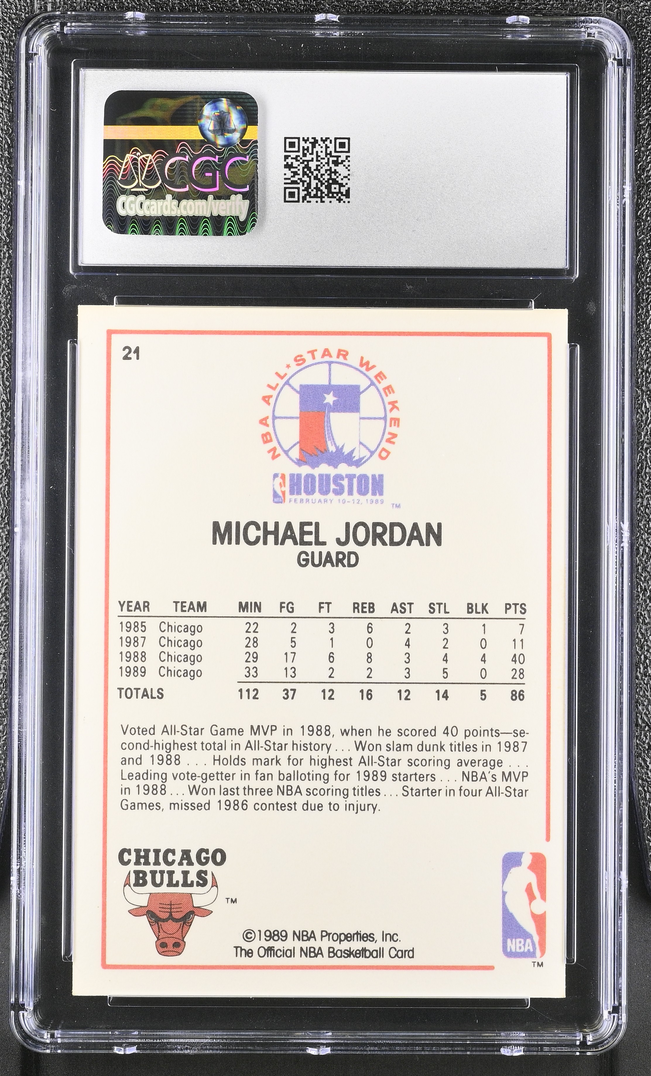 Michael Jordan 1989-90 Hoops AS #21 (CGC 8) at PristineAuction.com Michael Jordan 1989-90 Hoops AS #21 (CGC 8) at PristineAuction.com