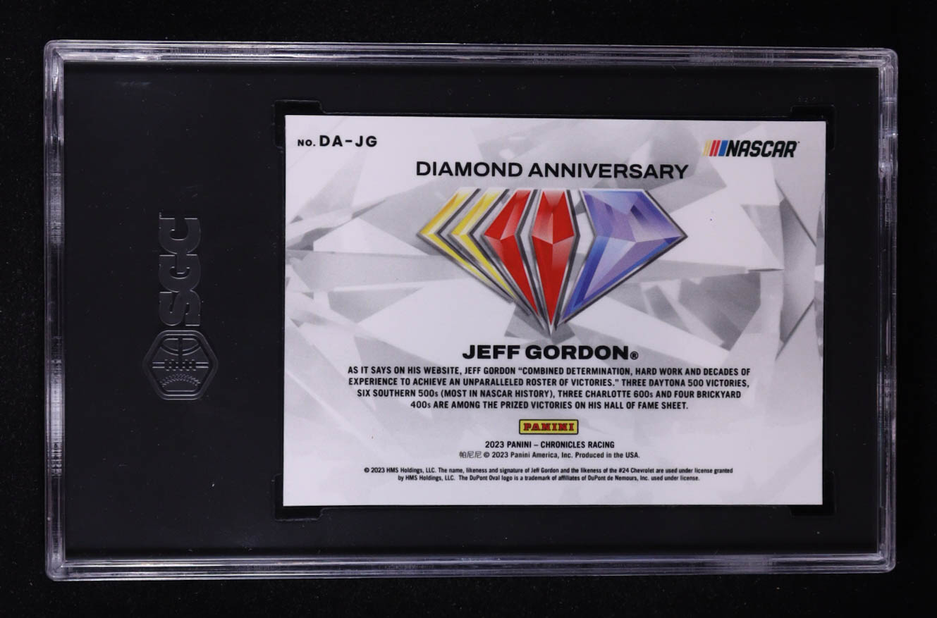Jeff Gordon 2023 Panini Chronicles Diamond Anniversary #2 (SGC 9) at PristineAuction.com Jeff Gordon 2023 Panini Chronicles Diamond Anniversary #2 (SGC 9) at PristineAuction.com