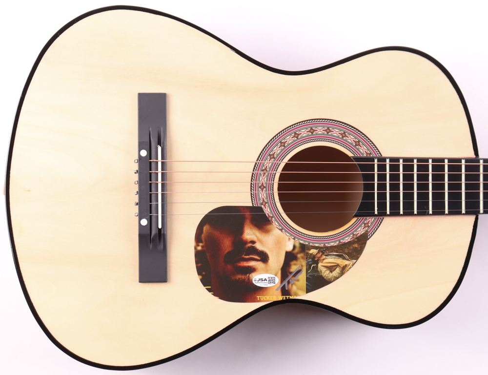 Tucker Wetmore Guitar with Signed Custom Insert Pickguard (JSA) at PristineAuction.com Tucker Wetmore Guitar with Signed Custom Insert Pickguard (JSA) at PristineAuction.com