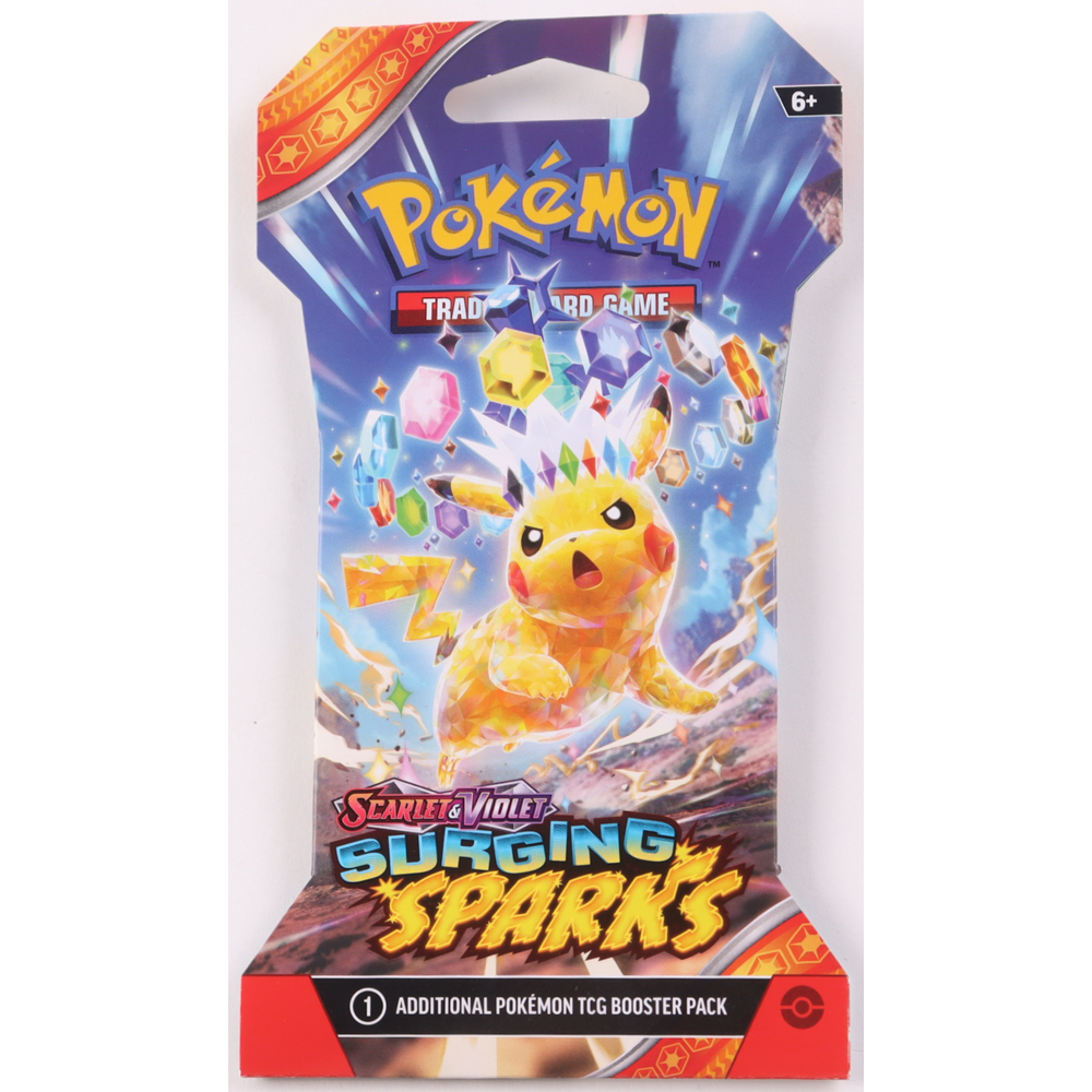 Pokemon Scarlet & Violet: Surging Sparks Sleeved Booster Pack with (10) Cards at PristineAuction.com