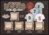 Mickey Mantle / Mike Trout / Derek Jeter / Ted Williams / Johnny Bench 2024 Leaf Lumber Team Legends #TL4 #15/20 at PristineAuction.com