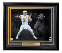 Drew Brees Signed Saints Custom Framed Photo (Beckett) at PristineAuction.com