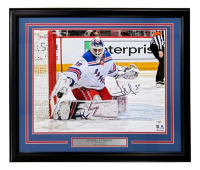 Henrik Lundqvist Signed Rangers Custom Framed Photo (Fanatics) at PristineAuction.com