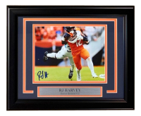 RJ Harvey Signed Broncos Custom Framed Photo (JSA) at PristineAuction.com