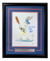 Nolan Ryan Signed "Looney Tunes" Custom Framed Original Film Cel Inscribed "108.5 MPH Fastball" (PSA) at PristineAuction.com