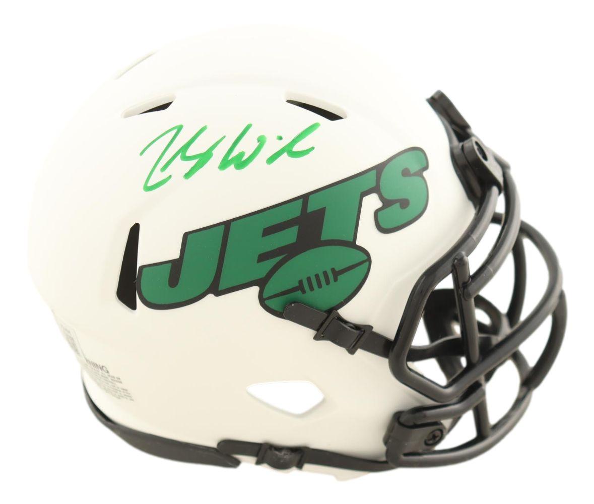 Zach Wilson Signed Jets Lunar Eclipse Alternate Speed Mini Helmet (Beckett) at PristineAuction.com Zach Wilson Signed Jets Lunar Eclipse Alternate Speed Mini Helmet (Beckett) at PristineAuction.com