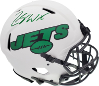 Zach Wilson Signed Jets Full-Size Authentic On-Field Lunar Eclipse Alternate Speed Helmet (Beckett) at PristineAuction.com