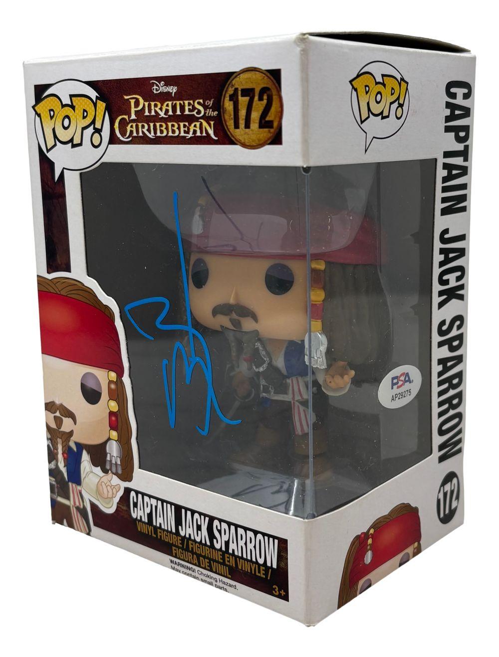 Johnny Depp Signed "Pirates Of The Caribbean" #172 Captain Jack Sparrow Funko Pop! Vinyl Figure (PSA) at PristineAuction.com Johnny Depp Signed "Pirates Of The Caribbean" #172 Captain Jack Sparrow Funko Pop! Vinyl Figure (PSA) at PristineAuction.com