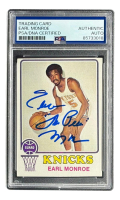 Earl "The Pearl" Monroe Signed 1973 Topps #142 (PSA) at PristineAuction.com