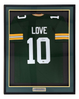 Jordan Love Signed Custom Framed Jersey (Beckett) at PristineAuction.com