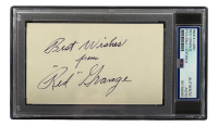 Red Grange Signed 3x5 Index Card Inscribed "Best Wishes" (PSA) at PristineAuction.com