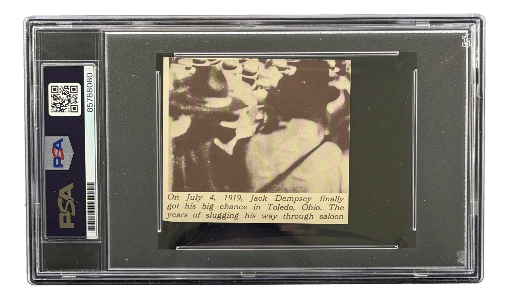 Jack Dempsey Signed Cut (PSA) at PristineAuction.com Jack Dempsey Signed Cut (PSA) at PristineAuction.com