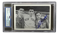 Vince DiMaggio, Dom DiMaggio & Joe DiMaggio Signed 4x6 Photo (PSA) at PristineAuction.com
