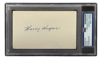 Harry Hooper Signed Index Card (PSA) at PristineAuction.com