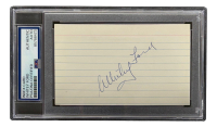 Whitey Ford Signed 3x5 Index Card (PSA) at PristineAuction.com