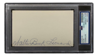 Buck Leonard Signed 3x5 Index Card (PSA) at PristineAuction.com