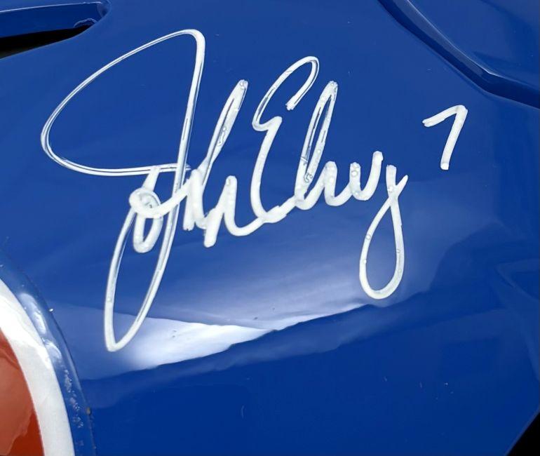 John Elway Signed Broncos Full-Size Authentic On-Field Throwback Alternate Speedflex Helmet (Beckett) at PristineAuction.com John Elway Signed Broncos Full-Size Authentic On-Field Throwback Alternate Speedflex Helmet (Beckett) at PristineAuction.com